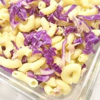 紫キャベツとツナのマカロニサラダ